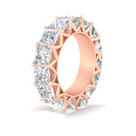 Load image into Gallery viewer, 10-carat-princess-cut-diamond-eternity-wedding-band-in-rose-gold-FD10247PRBANGLE2-10.00CT-NL-RG
