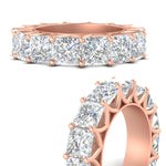 Load image into Gallery viewer, 10-carat-princess-cut-diamond-eternity-wedding-band-in-rose-gold-FD10247PRBANGLE3-10.00CT-NL-RG
