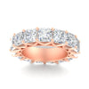 Load image into Gallery viewer, 10-carat-princess-cut-diamond-eternity-wedding-band-in-rose-gold-FD10247PRBANGLE5-10.00CT-NL-RG