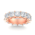 Load image into Gallery viewer, 10-carat-princess-cut-diamond-eternity-wedding-band-in-rose-gold-FD10247PRBANGLE5-10.00CT-NL-RG
