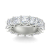 Load image into Gallery viewer, 10-carat-princess-cut-diamond-eternity-wedding-band-in-white-gold-FD10247PRBANGLE5-10.00CT-NL-WG