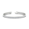 Load image into Gallery viewer, Princess Cut Half Bezel Tennis Bracelet