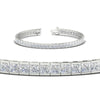 Load image into Gallery viewer, Princess Cut Half Bezel Tennis Bracelet