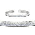 Thumbnail 24 - Princess Cut Half Bezel Tennis Bracelet