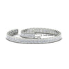 Load image into Gallery viewer, Princess Cut Half Bezel Tennis Bracelet