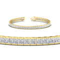 Thumbnail 29 - Princess Cut Half Bezel Tennis Bracelet