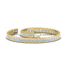 Load image into Gallery viewer, Princess Cut Half Bezel Tennis Bracelet