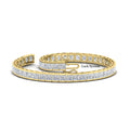 Thumbnail 31 - Princess Cut Half Bezel Tennis Bracelet