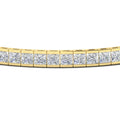 Thumbnail 32 - Princess Cut Half Bezel Tennis Bracelet
