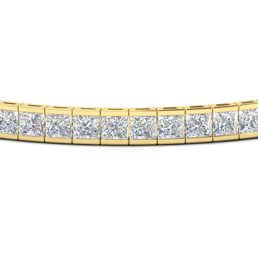 Princess Cut Half Bezel Tennis Bracelet