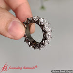 Load image into Gallery viewer, 10-carat-princess-cut-eternity-black-lab-diamond-band-fd10247pr-10-00-ct-bg-9
