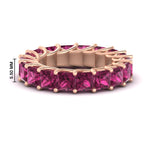 Load image into Gallery viewer, 10 Carat Princess Cut Eternity Ring Band
