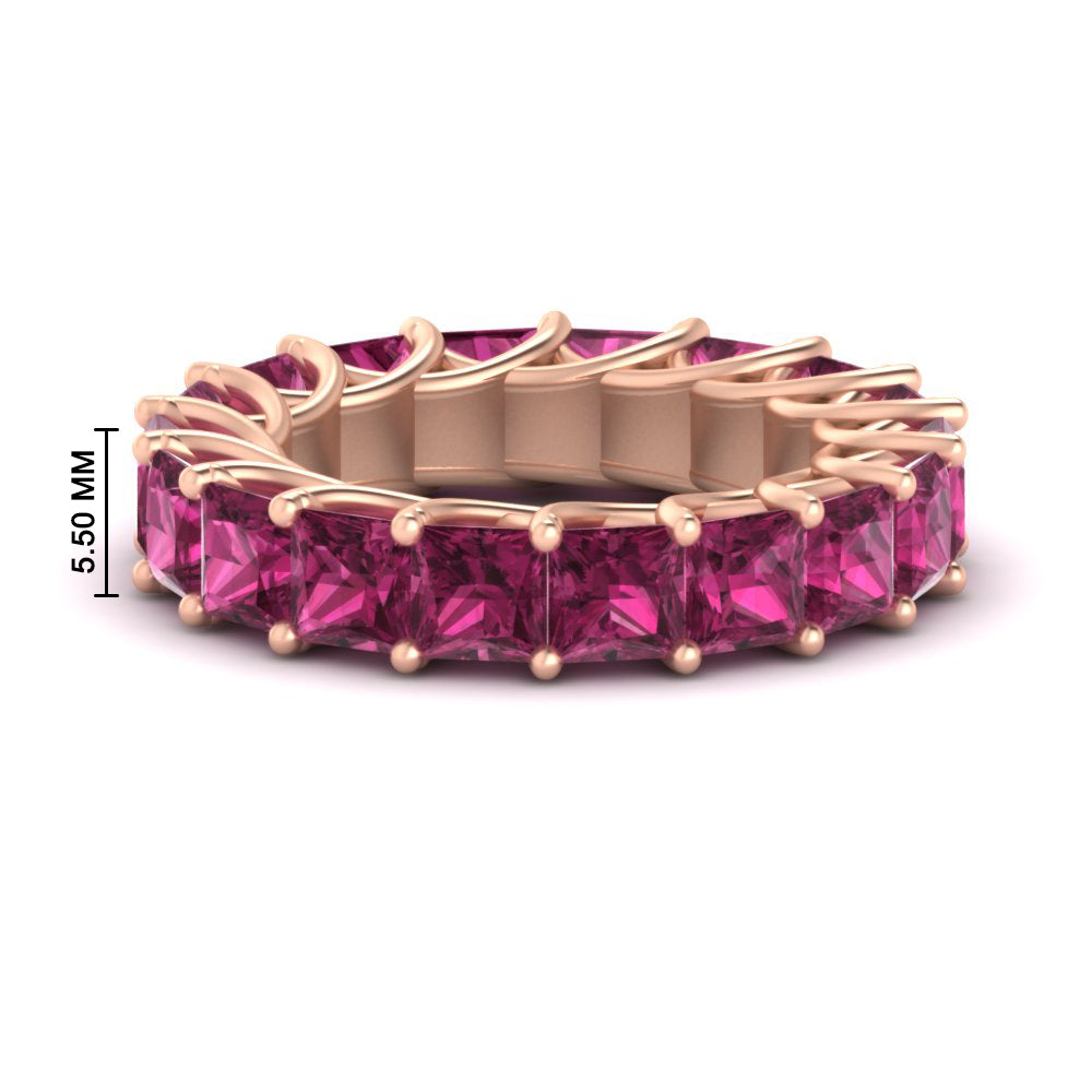 10 Carat Princess Cut Eternity Ring Band