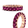 Load image into Gallery viewer, 10-carat-princess-cut-pink-sapphire-eternity-ring-band-in-rose-gold-FD10203PRBGSADRPIANGLE3-10.00-CT-NL-RG.jpg