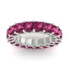 Load image into Gallery viewer, 10-carat-princess-cut-pink-sapphire-eternity-ring-band-in-white-gold-FD10203PRBGSADRPIANGLE5-10.00CT-NL-WG.jpg