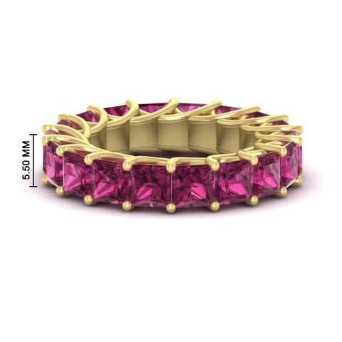10-carat-princess-cut-pink-sapphire-eternity-ring-band-in-yellow-gold-FD10203PRBGSADRPI-10.00CT-NL-YG-HW.jpg