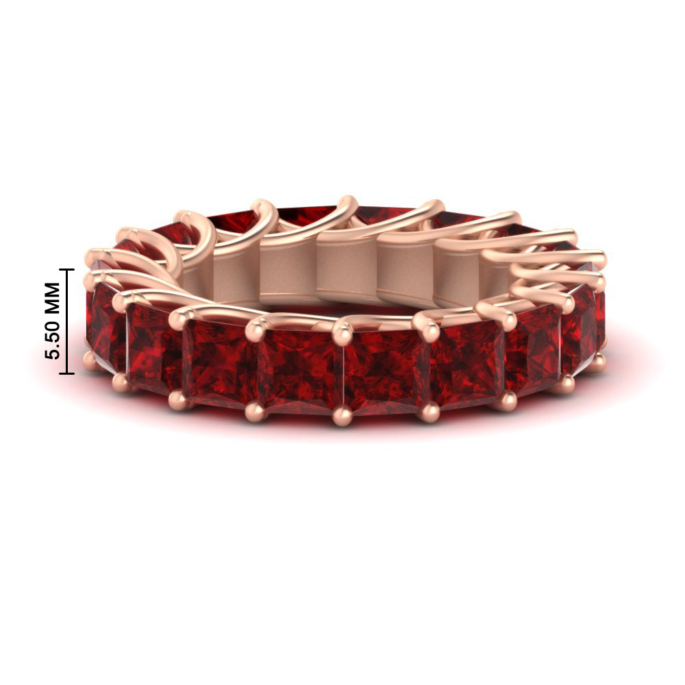 10 Carat Princess Cut Eternity Ring Band