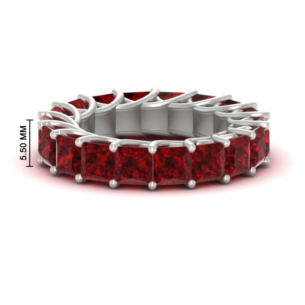 10 Carat Princess Cut Eternity Ring Band