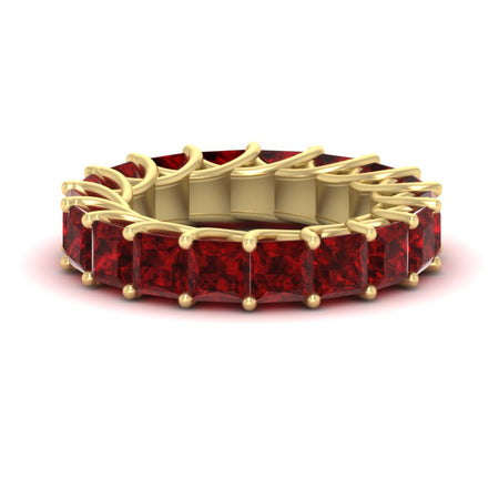 10 Carat Princess Cut Diamond Trellis Setting Eternity Ring
