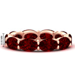 Load image into Gallery viewer, 10-carat-ruby-eternity-wedding-band-oval-shape-in-rose-gold-FDEWB8425OVGRUDR-10.00CT-NL-RG-HW
