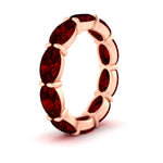 Load image into Gallery viewer, 10-carat-ruby-eternity-wedding-band-oval-shape-in-rose-gold-FDEWB8425OVGRUDRANGLE2-10.00CT-NL-RG
