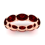 Load image into Gallery viewer, 10-carat-ruby-eternity-wedding-band-oval-shape-in-rose-gold-FDEWB8425OVGRUDRANGLE5-10.00CT-NL-RG
