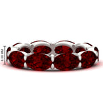 Load image into Gallery viewer, 10-carat-ruby-eternity-wedding-band-oval-shape-in-white-gold-FDEWB8425OVGRUDR-10.00CT-NL-WG-HW
