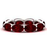 Load image into Gallery viewer, 10-carat-ruby-eternity-wedding-band-oval-shape-in-white-gold-FDEWB8425OVGRUDR-10.00CT-NL-WG
