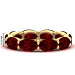 Load image into Gallery viewer, 10-carat-ruby-eternity-wedding-band-oval-shape-in-yellow-gold-FDEWB8425OVGRUDR-10.00CT-NL-YG-HW
