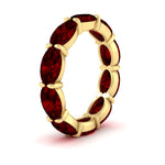Load image into Gallery viewer, 10-carat-ruby-eternity-wedding-band-oval-shape-in-yellow-gold-FDEWB8425OVGRUDRANGLE2-10.00CT-NL-YG
