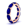 Load image into Gallery viewer, 10-carat-sapphire-eternity-wedding-band-oval-shape-in-rose-gold-FDEWB8425OVGSABLANGLE2-10.00CT-NL-RG