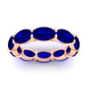 Load image into Gallery viewer, 10-carat-sapphire-eternity-wedding-band-oval-shape-in-rose-gold-FDEWB8425OVGSABLANGLE5-10.00CT-NL-RG