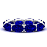 Load image into Gallery viewer, 10-carat-sapphire-eternity-wedding-band-oval-shape-in-white-gold-FDEWB8425OVGSABL-10.00CT-NL-WG
