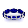 Load image into Gallery viewer, 10-carat-sapphire-eternity-wedding-band-oval-shape-in-white-gold-FDEWB8425OVGSABLANGLE5-10.00CT-NL-WG