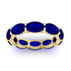 Load image into Gallery viewer, 10-carat-sapphire-eternity-wedding-band-oval-shape-in-yellow-gold-FDEWB8425OVGSABLANGLE5-10.00CT-NL-YG
