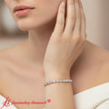 Thumbnail 3 - 10-ct-oval-diamond-basket-tennis-bracelet-yellow-gold-model