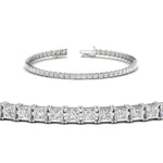 Load image into Gallery viewer, 10 Ct Princess cut Diamond Tennis Bracelet

