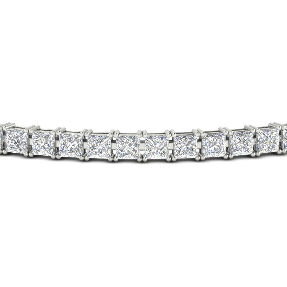 10 Ct Princess cut Diamond Tennis Bracelet