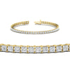 Load image into Gallery viewer, 10-ct-princess-cut-diamond-tennis-bracelet-in-yellow-gold-FDBRC10450PRANGLE2-10.00CT-NL-YG_c37f7b99-b03b-4d48-97a9-ac6381f8ff6c