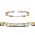 Thumbnail 2 - 10-ct-princess-cut-diamond-tennis-bracelet-in-yellow-gold-FDBRC10450PRANGLE2-10.00CT-NL-YG_c37f7b99-b03b-4d48-97a9-ac6381f8ff6c