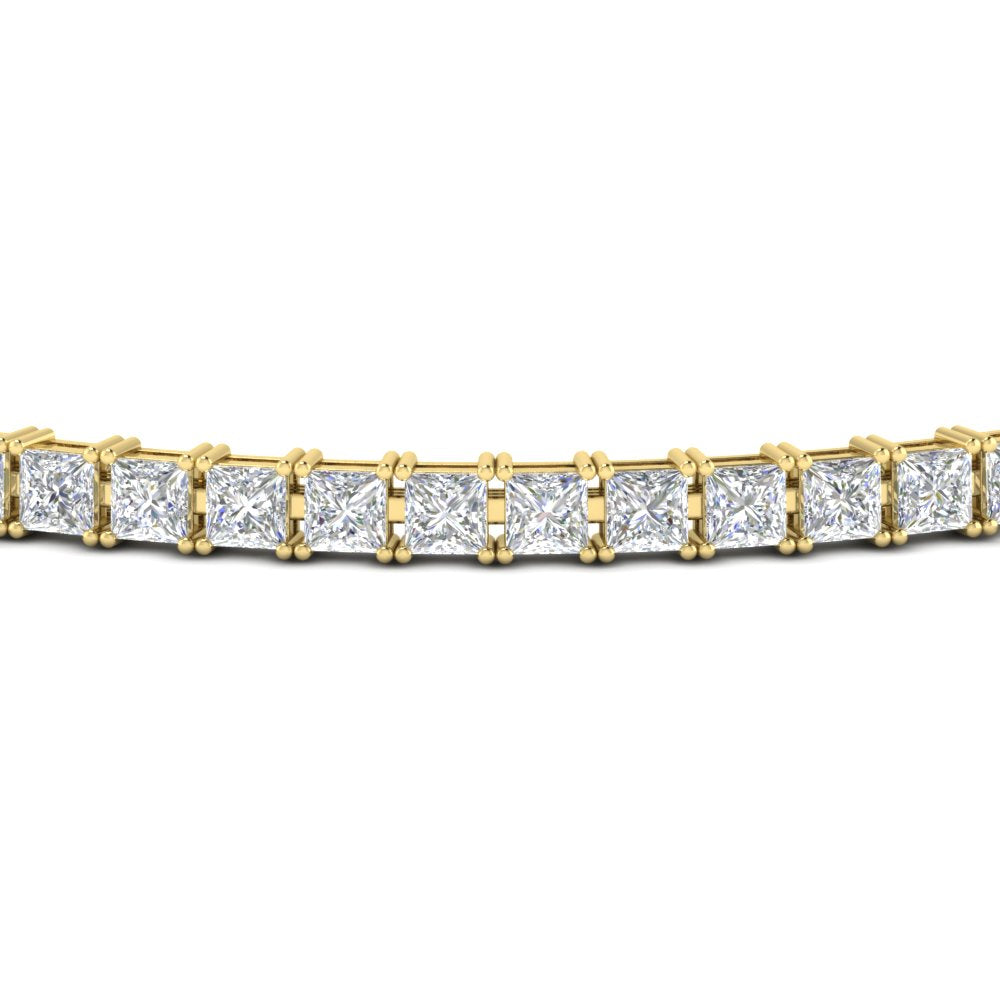 10 Ct Princess cut Diamond Tennis Bracelet
