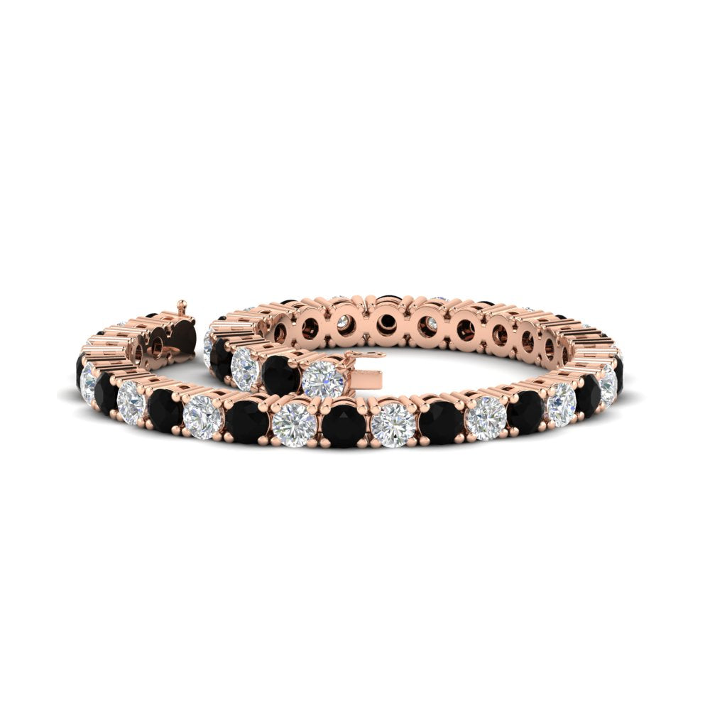 10-ct.-diamond-tennis-bracelet-with-black-diamond-in-rose-gold-FDBRC8635ROGBLACKANGLE4-10.00_20CT-NL-RG