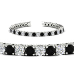 Load image into Gallery viewer, 10-ct.-diamond-tennis-bracelet-with-black-diamond-in-white-gold-FDBRC8635ROGBLACKANGLE2-10.00_20CT-NL-WG
