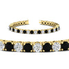 Load image into Gallery viewer, 10-ct.-diamond-tennis-bracelet-with-black-diamond-in-yellow-gold-FDBRC8635ROGBLACKANGLE2-10.00_20CT-NL-YG