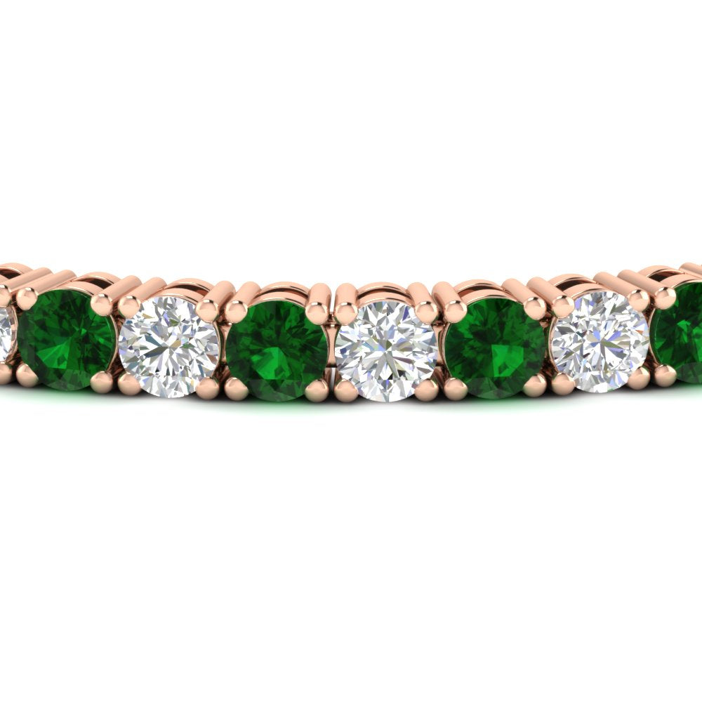 10-ct.-diamond-tennis-bracelet-with-emerald-in-rose-gold-FDBRC8635ROGEMGRANGLE5-10.00_20CT-NL-RG