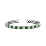 Load image into Gallery viewer, 10-ct.-diamond-tennis-bracelet-with-emerald-in-white-gold-FDBRC8635ROGEMGR-10.00_20CT-NL-WG
