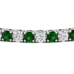 Load image into Gallery viewer, 10-ct.-diamond-tennis-bracelet-with-emerald-in-white-gold-FDBRC8635ROGEMGRANGLE5-10.00_20CT-NL-WG
