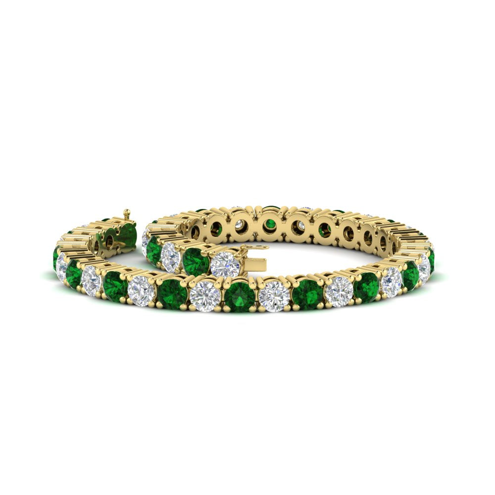 10-ct.-diamond-tennis-bracelet-with-emerald-in-yellow-gold-FDBRC8635ROGEMGRANGLE4-10.00_20CT-NL-YG