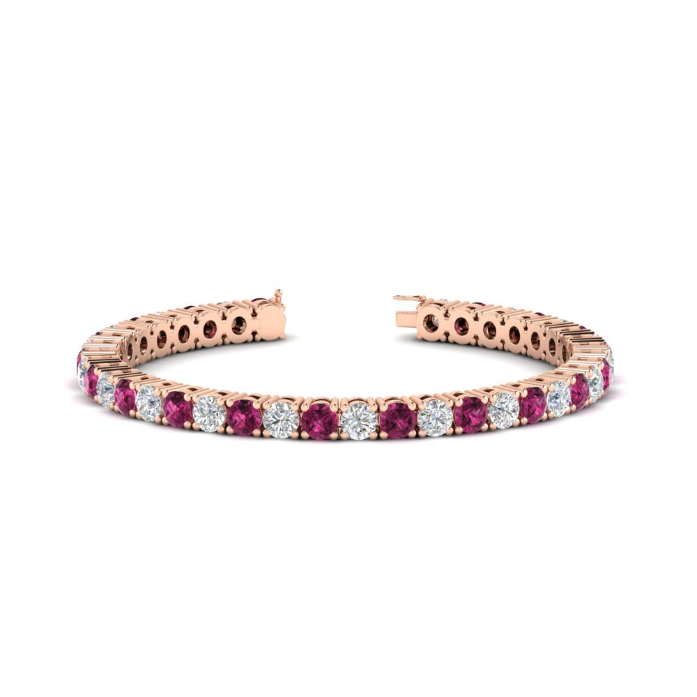 10-ct.-diamond-tennis-bracelet-with-pink-sapphire-in-rose-gold-FDBRC8635ROGSADRPI-10.00_20CT-NL-RG