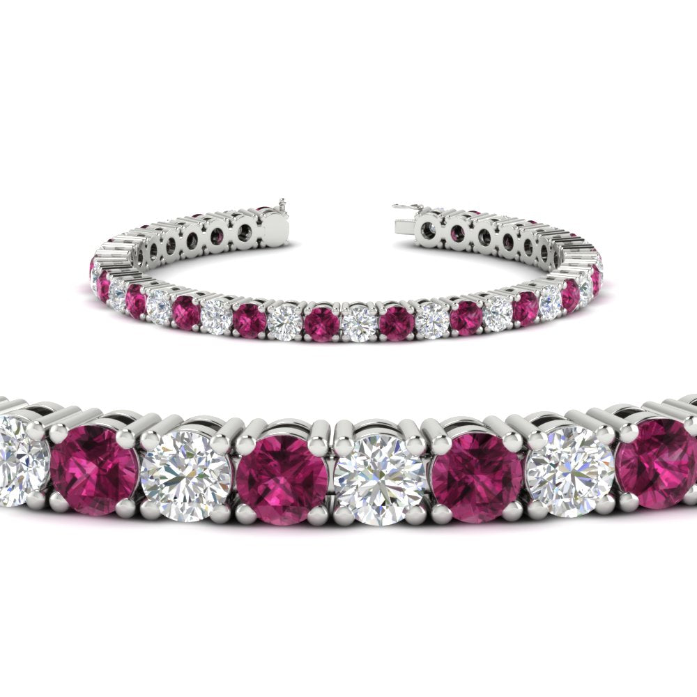 10-ct.-diamond-tennis-bracelet-with-pink-sapphire-in-white-gold-FDBRC8635ROGSADRPIANGLE2-10.00_20CT-NL-WG